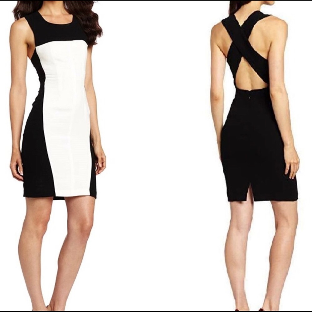 NWT BCBGMaxAzria criss-cross back dress